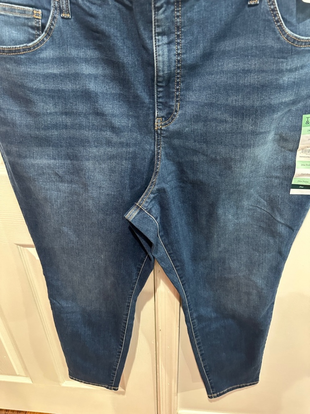 Women's Plus Size Skinny High Rise Jeans Size 24W Petite - Picture 6 of 12